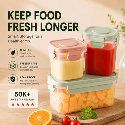 Fruit Container with Ice Pack Set