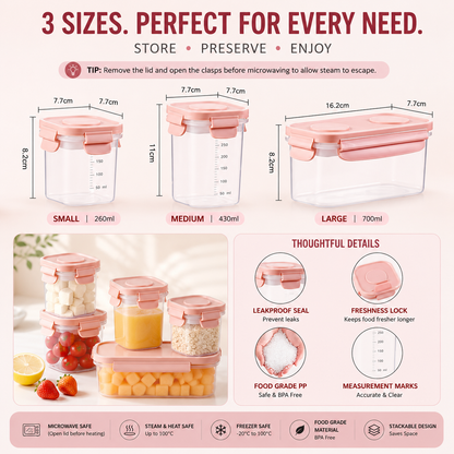 Fruit Container with Ice Pack Set