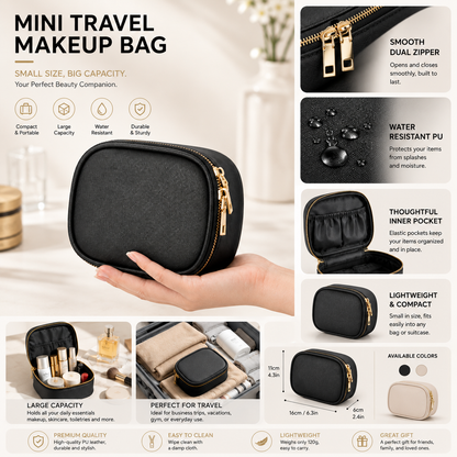 Travel Makeup Case with LED Mirror