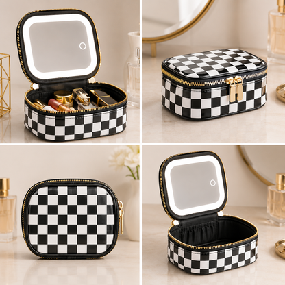 Travel Makeup Case with LED Mirror
