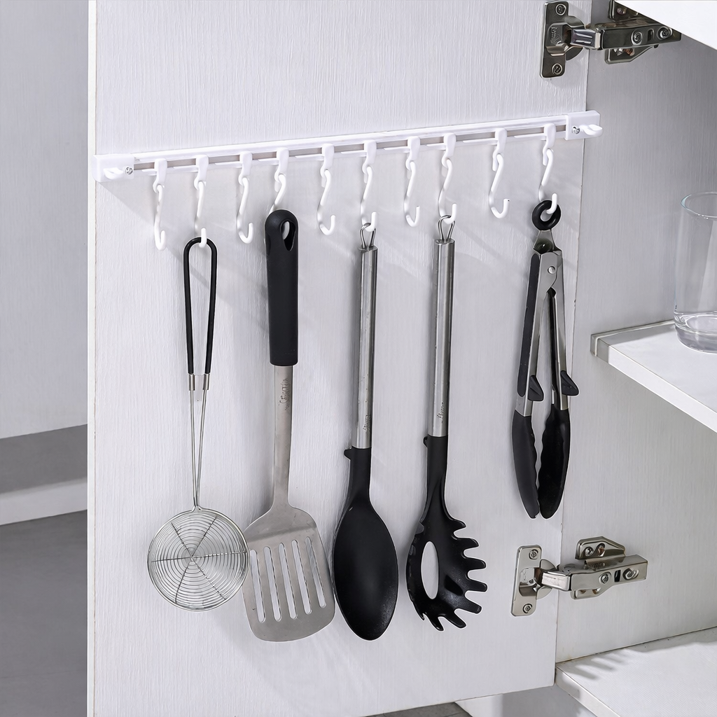 Adjustable Wall Mounted Hook Rail