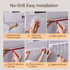 Adjustable Wall Mounted Hook Rail