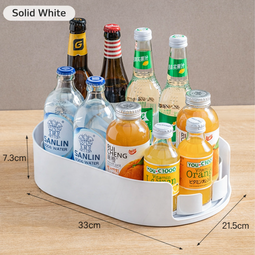 360° Rotating Refrigerator Organizer for Bottles & Condiments
