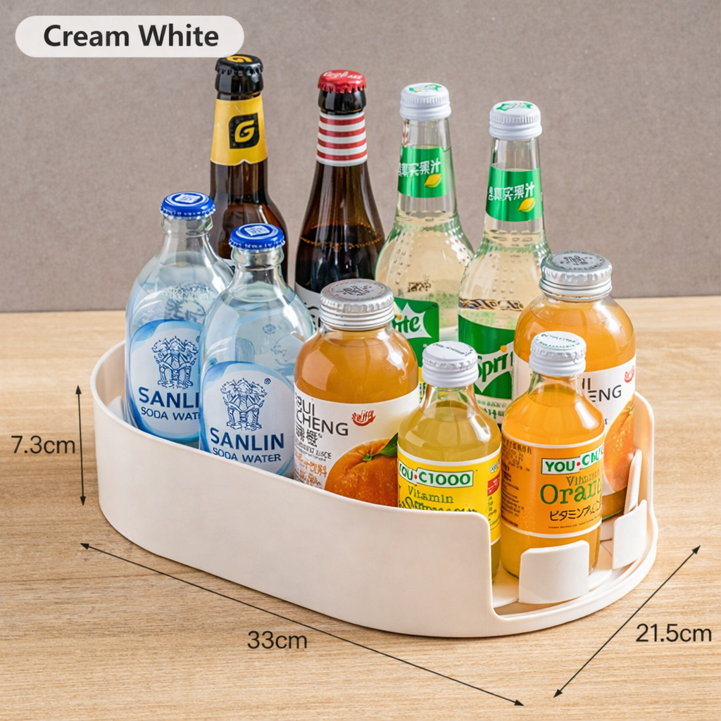 360° Rotating Refrigerator Organizer for Bottles & Condiments