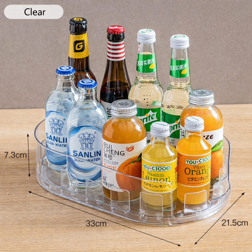 360° Rotating Refrigerator Organizer for Bottles & Condiments