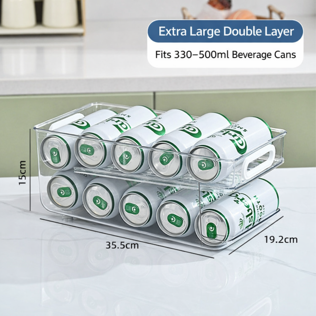 Stackable Gravity Can Dispenser for Refrigerator