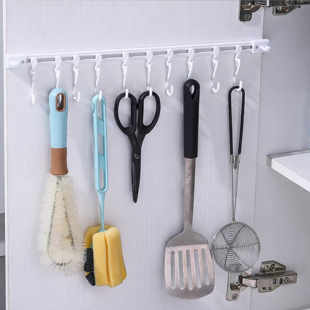 Adjustable Wall Mounted Hook Rail